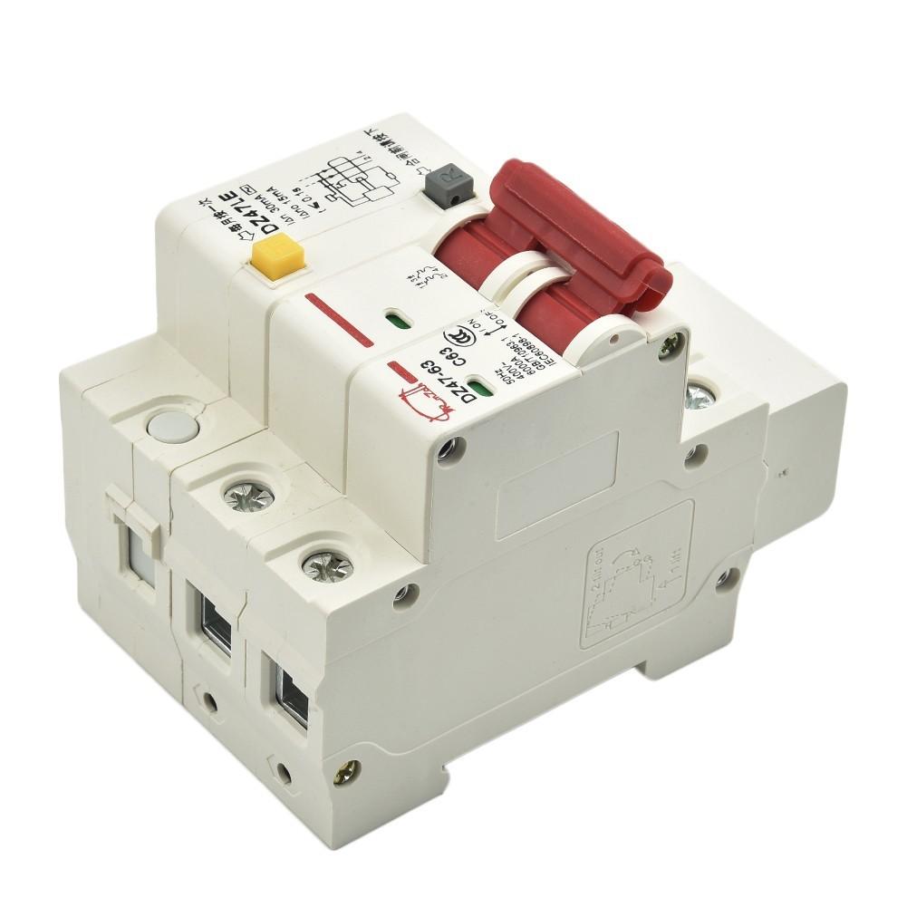 For SPD surge protector arrester 2 pole DZ47LE circuit breaker