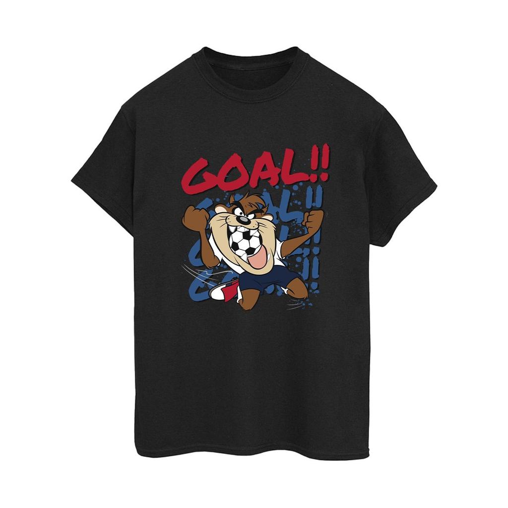 Looney Tunes Womens/Ladies Taz Goal Goal Goal Cotton Boyfriend T-Shirt