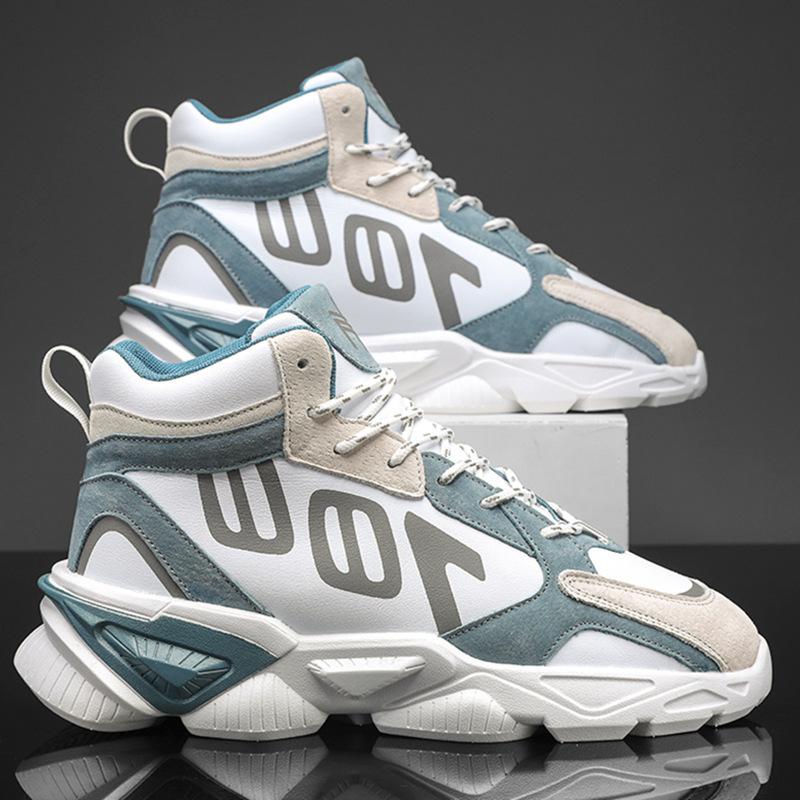 

Putian men s shoes autumn 2025 new winter velvet sports casual high-top shoes men s reflective coconut dad trendy shoes 44