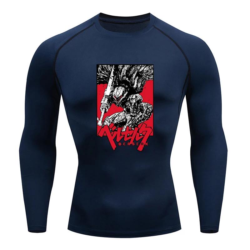 Sportswear for Men Gym Anime Berserker Men's Compression T-shirt Sports Tights Fitness Long Sleeve Running Training Sportswear