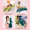 Long Crocodile Plush Pillow Soft Segmented Stuffed Animal for Hugging & Decor Unique Gift for Kids Adults