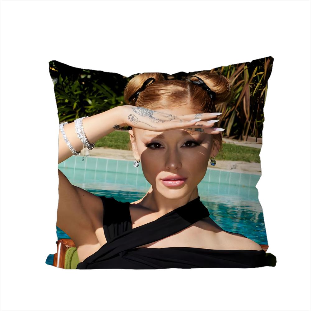 

Singer Ariana Grande Pillow Case For Car Sofa Decorative Home Doublesided Print Plush Square Throw Pillow Cushion Cover 30x30cm