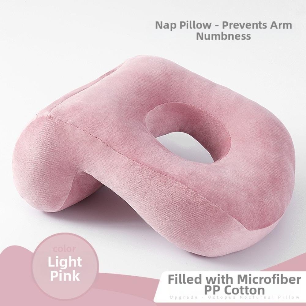 Breathable Nap Pillow Multifunctional Ergonomic Waist Protection Pillow Washable Hollow Design Hugging Pillow