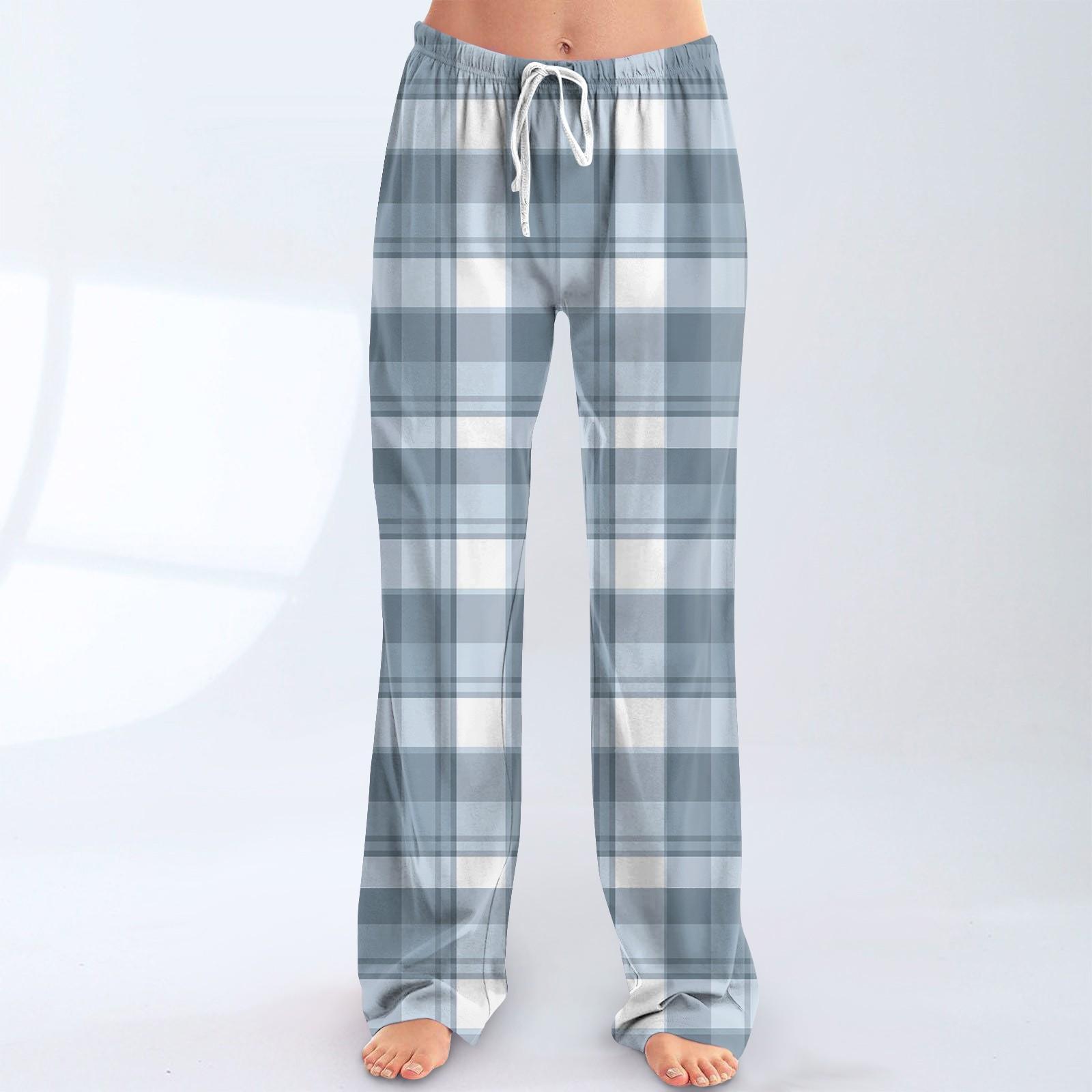 

Женские пижамные штаны, одежда для сна, повседневные брюки с эластичной резинкой на талии, удобные прямые свободные брюки для йоги XXXL синий
