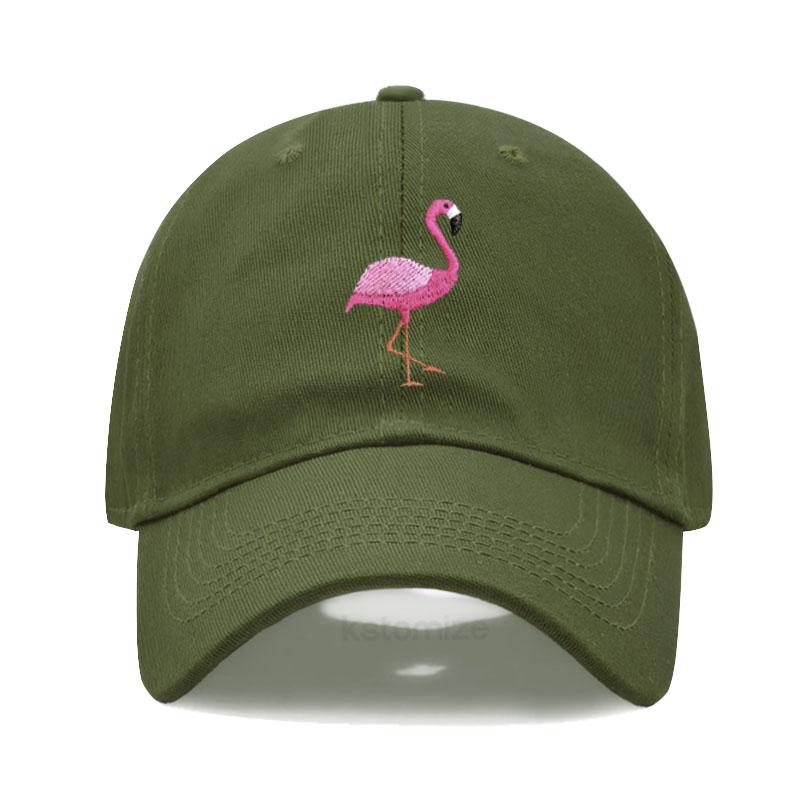 Animal Embroidery Flamingo Baseball Caps For Men Women Retro Soft Washed Cotton Dad Hat Snapback Cap Dropshipping