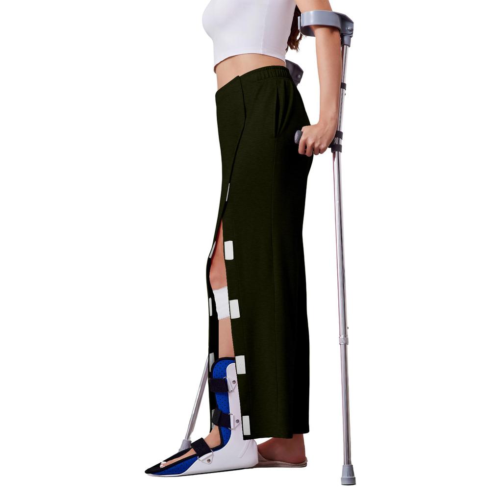 Women Away Pants with Pockets for Postoperative Hip Knee Leg Use Elastic Waistband Casual Athletic Trousers