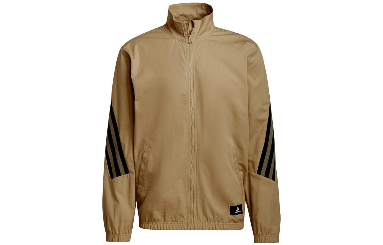 Adidas Jackets Men s Khaki Stand Collar Moderate Other GT0118 M