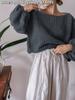 European and American lazy wind pullover sweater women's loose autumn and winter new knitted sweater top platform supply chain