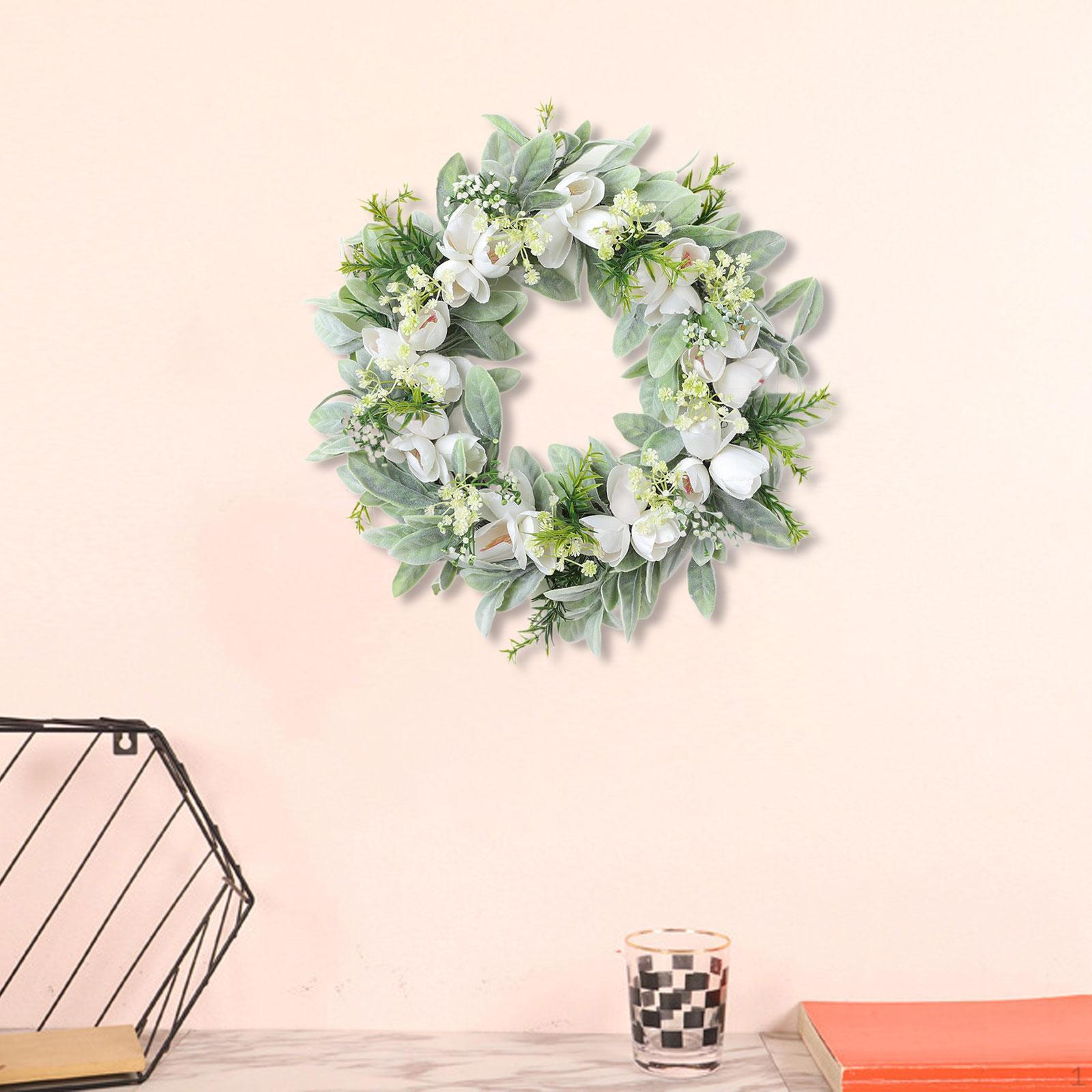 

Artificial Front Door Wreath Decorative Gift Creative Hanging Ornament Spring Summer for