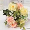 Artificial Silk Rose Bouquet for European Home Decoration