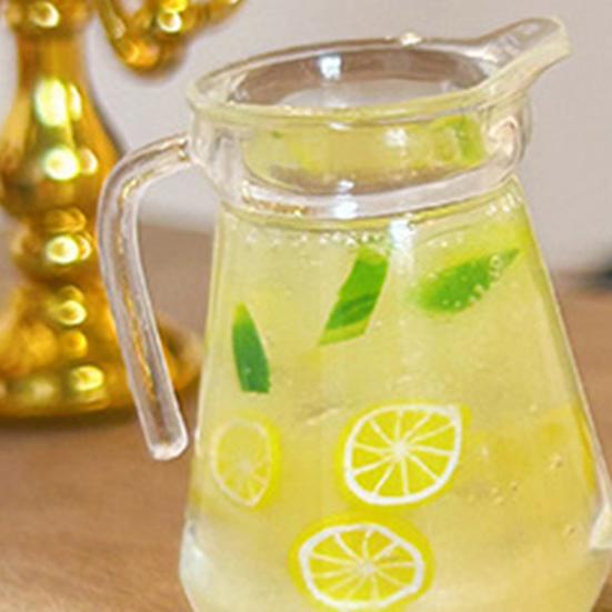 Miniaturní čajový set s citronem Realistický nábytek pro panenkový domeček Čajový set Simulace Konvička na limonádu Šálek Model nápoje pro 1:6 1:Domeček pro panenky v měřítku 1:12 Mini krajiny