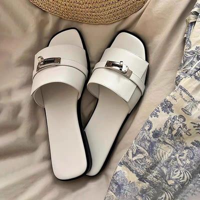 Women's Summer Slippers Open Toe Flat Outer Sandals