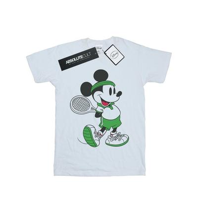 Womens/Ladies Mickey Mouse Tennis Cotton Boyfriend T-Shirt