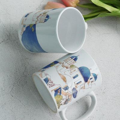 ij577-Design Mug 2p-Santorini Landscape