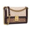 COACH Hutton Leather Crossbody Bags Small Women's Brown Black Multicolor 92308-B4PVR