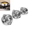 3PCS Soup Pot Set Stainless Steel Thick Bottom Anti Stick Cooking Pots with Anti Scald Handle Lids for Kitchen