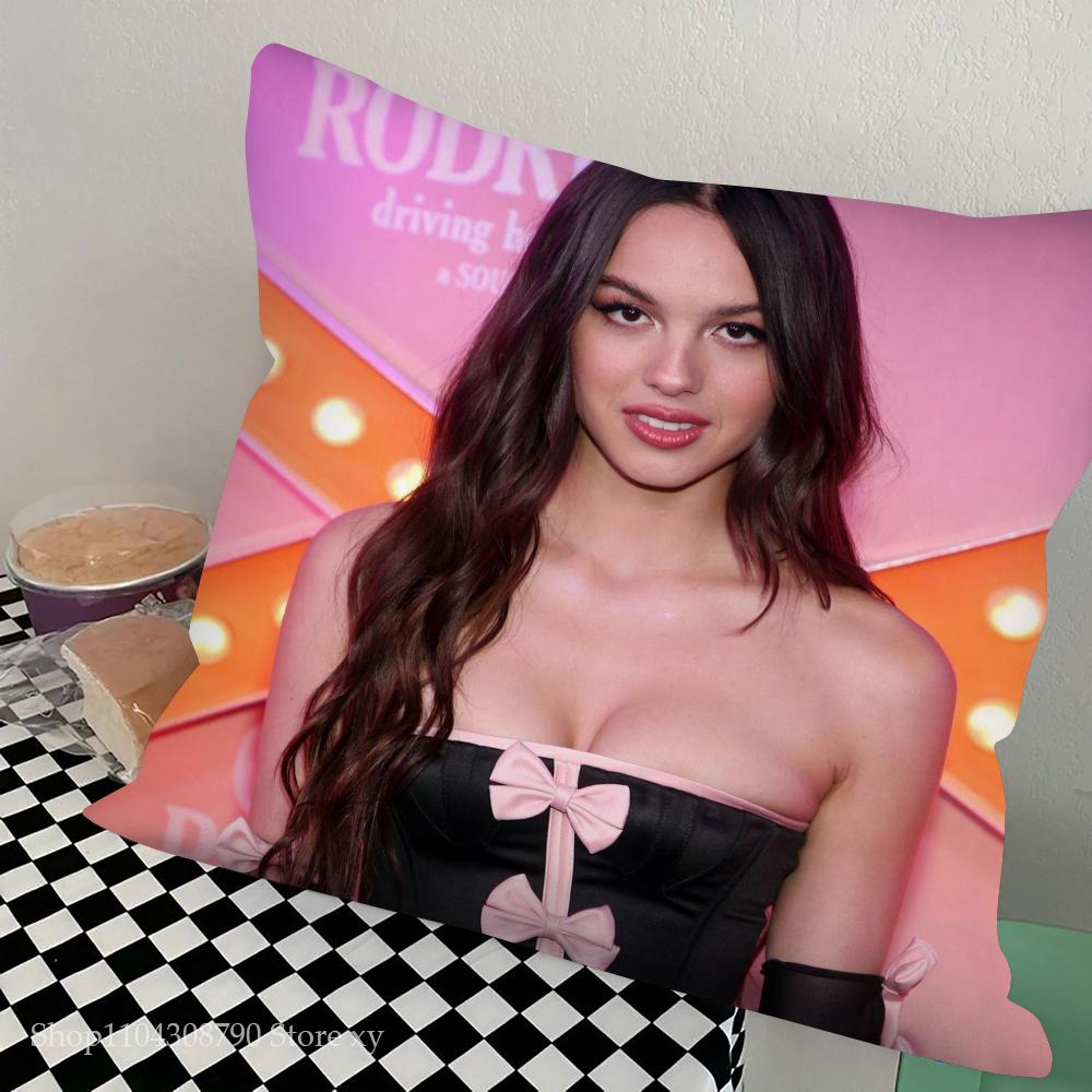 O-Olivia Singer R-Rodrigo Pillow Case Square Pillow Bedroom Sofa Leisure Comfort Cushion Car Living Room Home Decoration