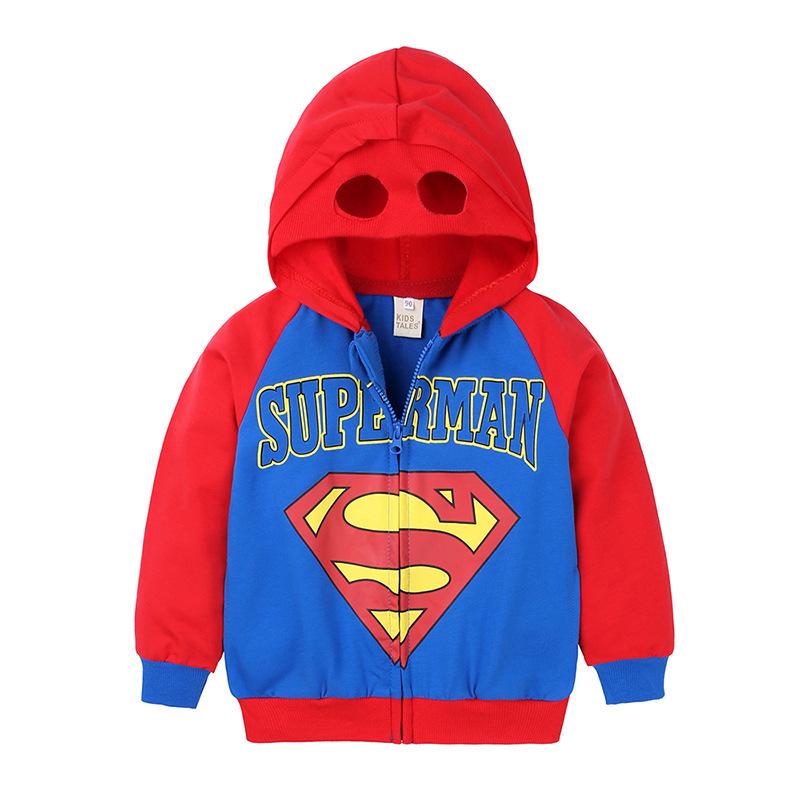 Boys Hooded Zip Up Sweatshirt Jacket with Eye Mask for Spring and Autumn