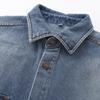 Spring And Autumn Men'S Denim Long Sleeve Lapel Shirt Men'S Casual Loose Shirt Jacket