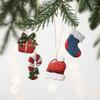 Cross Border Hot Selling Colored Resin Pendants Cartoon Colored Christmas Tree Ornaments Christmas Decorations Decorating Shopping Malls