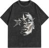 Men's Graphic Tees Shirt Unisex Cotton Oversized T-Shirt Short Sleeve Vintage Streetwear Casual Tee Top