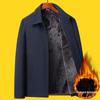 Men's Thickened Plush Jacket: Stylish Autumn/Winter Coat for Middle-Aged and Elderly Men