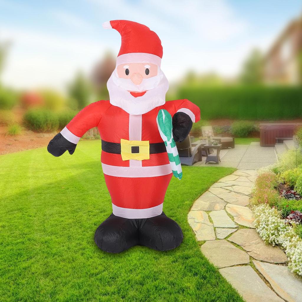 1.2M Inflatable Xmas Santa Claus With LED Lighted Merry Christmas Outdoor Xmas parties Garden Yard Decoration Water Proof