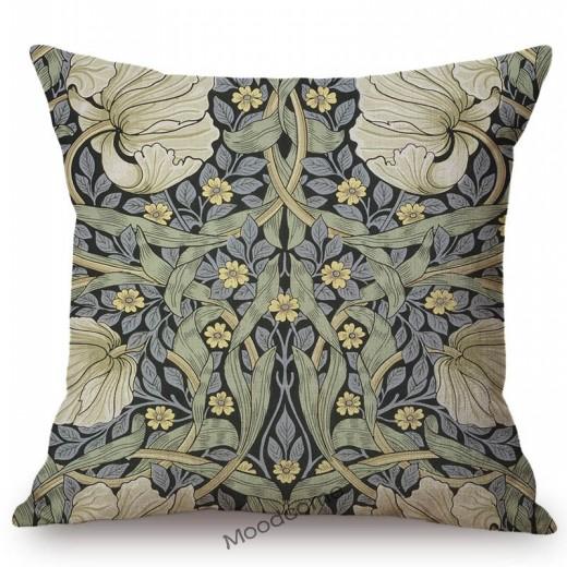 Klassisk Morris Blomster Blomstermønster Pimpernel Rød Gul Rosa Blå Hjem Dekorativ Kunst Sofa Putetrekk Lin Putetrekk