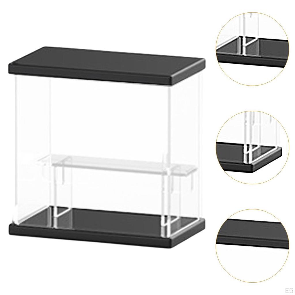 Acrylic Case for Displaying Miniature Models and Figurines, Storage Solution Home Desk