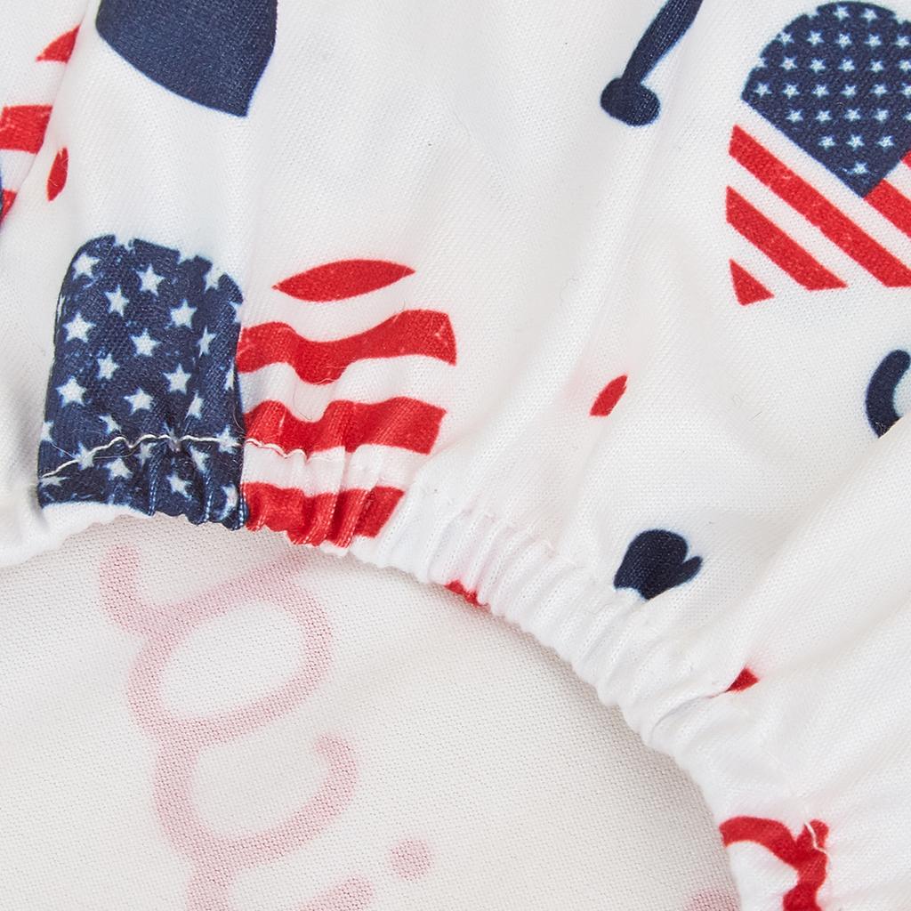 Dog Pajamas American Flag Bodysuit Dog Jumpsuits Dog  Heart Pattern Dog Clothes Dog Cartoon Apparel for Pet Puppy Dog Cat Costu