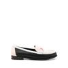 Ferragamo Gancini Leather Moccasin Loafers Black