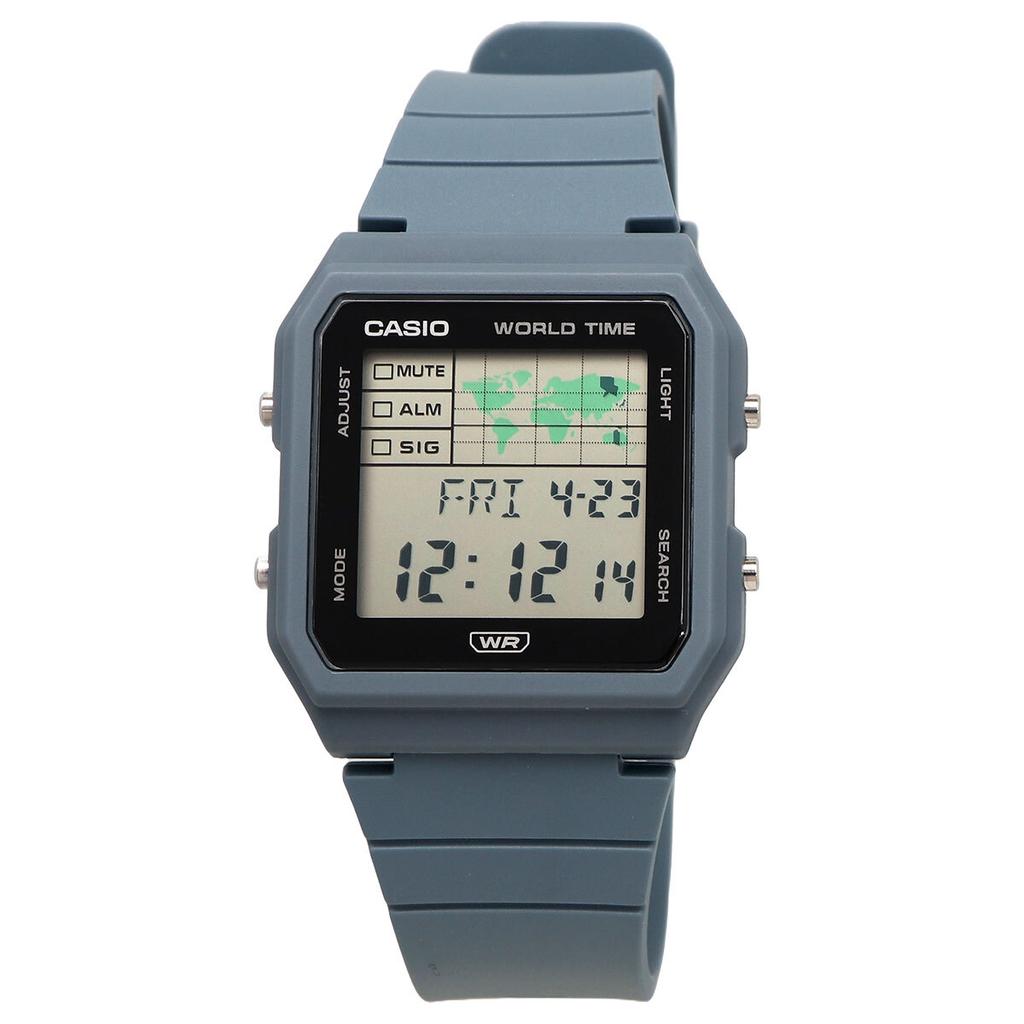 Casio Standard Digital World Grayish Blue Watch, Time, Men's/Women's, LF-30W-2A