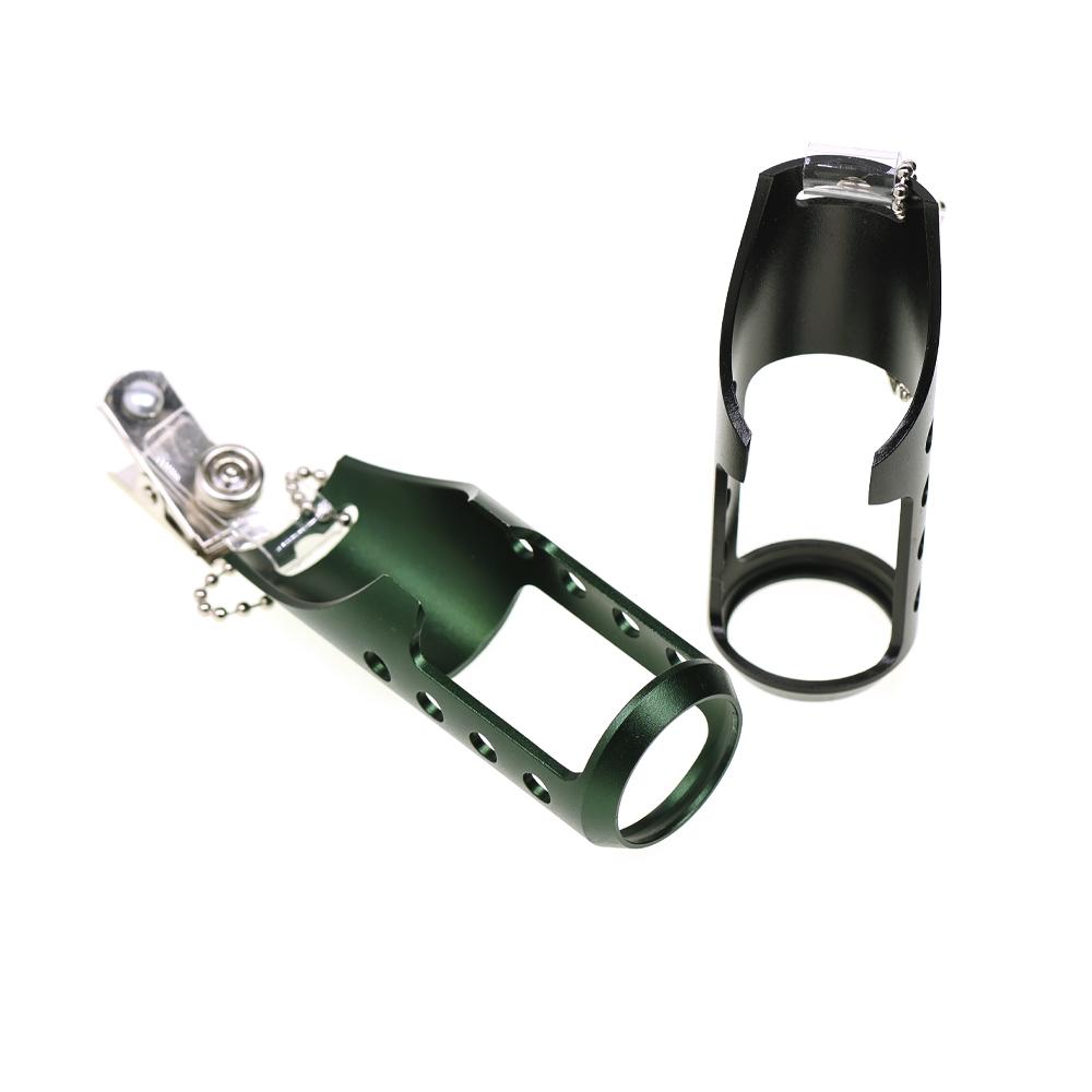 Fly Fishing Floatant Bottle Holder, Aluminum Alloy Lightweight Clip-On/Hang-On Tool Holder for Vest Backpack, for D-Rings & Loops
