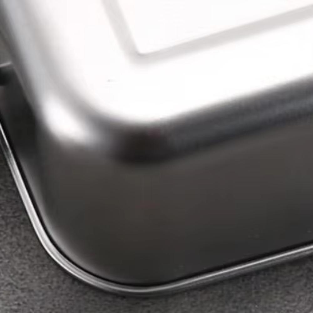 Durable Stainless Steel Bento Box Large Capacity Leakproof Lunch Box with Lid Square Food Storage Container Outdoor