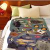 Artist O-Owen D-Davey Throw Flannel Throw Blanket, Lightweight Cozy, Durable Washable cute Cool