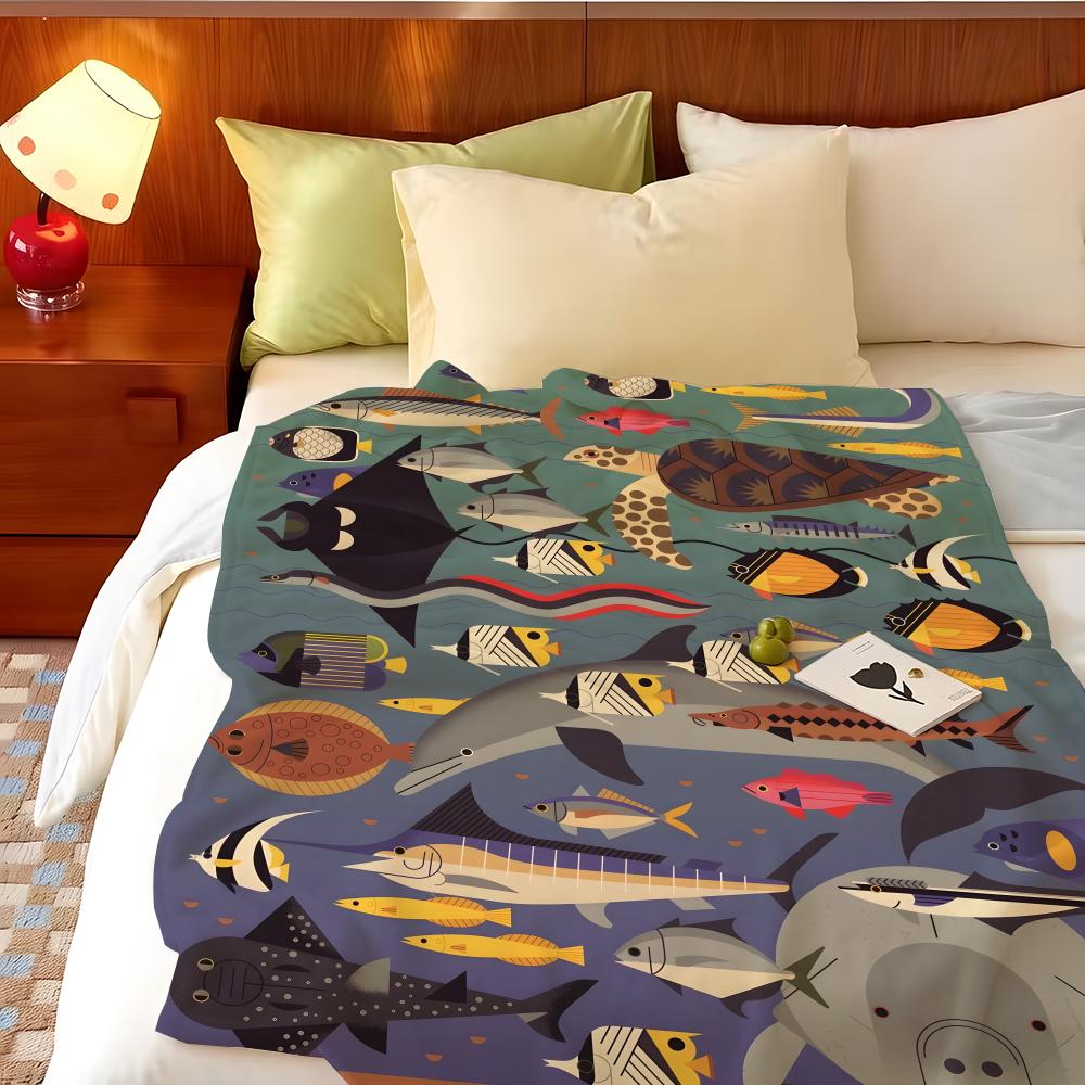 Artist O-Owen D-Davey Throw Flannel Throw Blanket, Lightweight Cozy, Durable Washable cute Cool