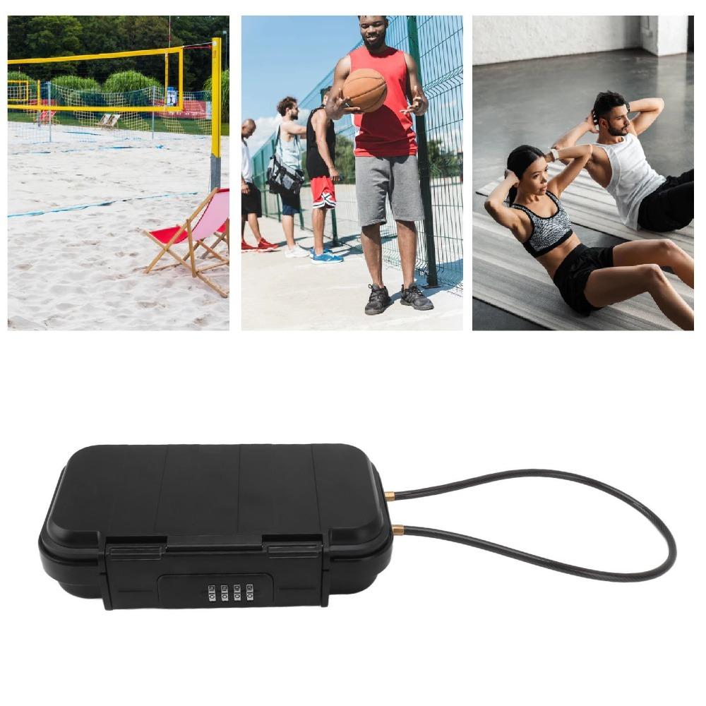 Waterproof Security Case With Removable Chain Safe Box Portable Combination Key Lock Box Beach