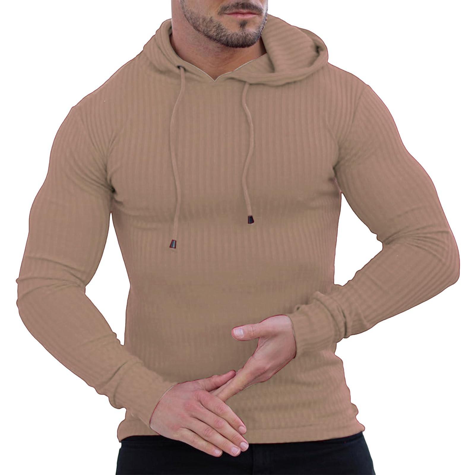 

Hoodie Herren Einfarbiges Langarm Casual Kapuzenpullover Shirts Sportshirt Mit Kapuze Freizeit Sweatshirt Outdoor Freizeitshirt L