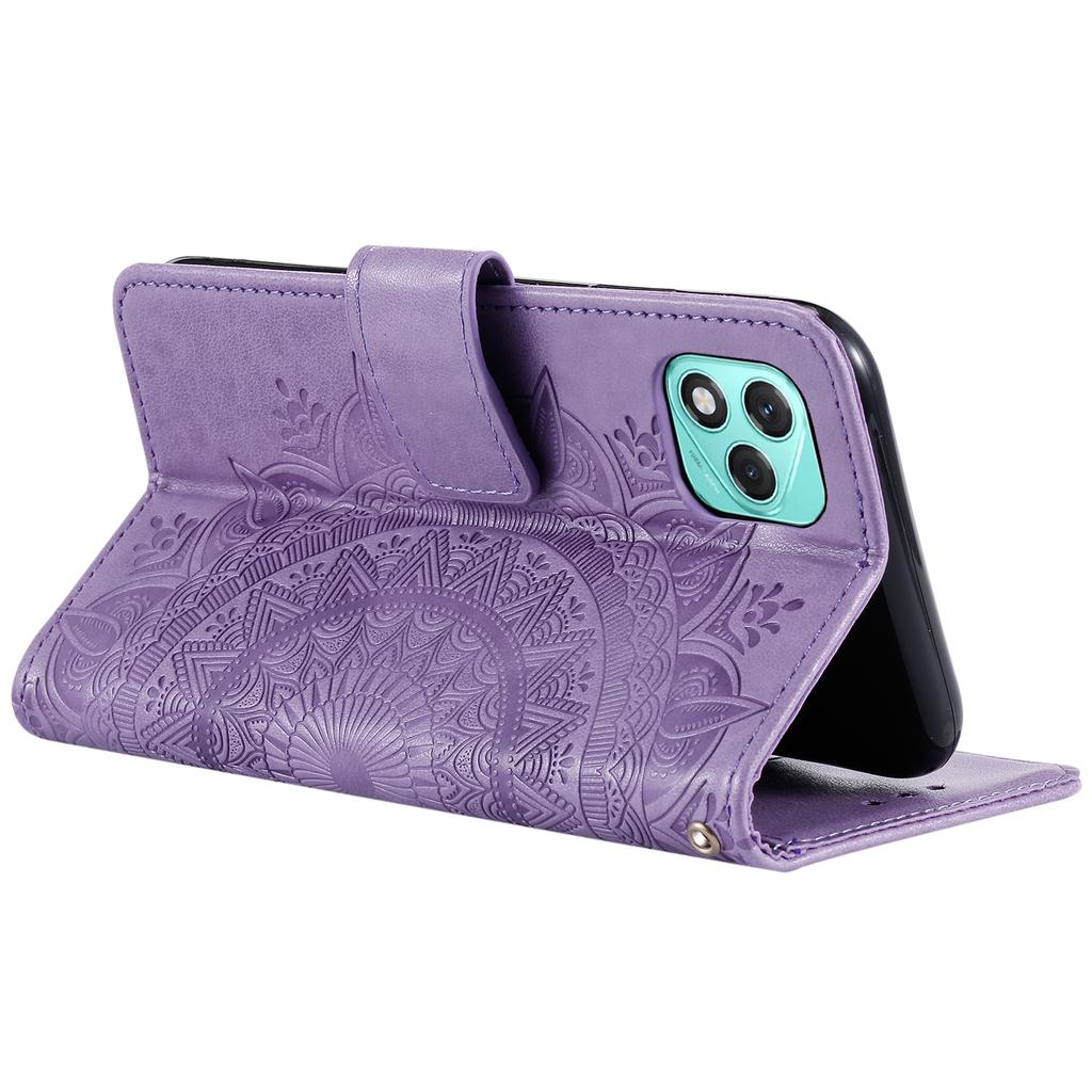 For Honor 400 Lite Stand Case Imprinted Totem PU Leather Wallet Phone Cover