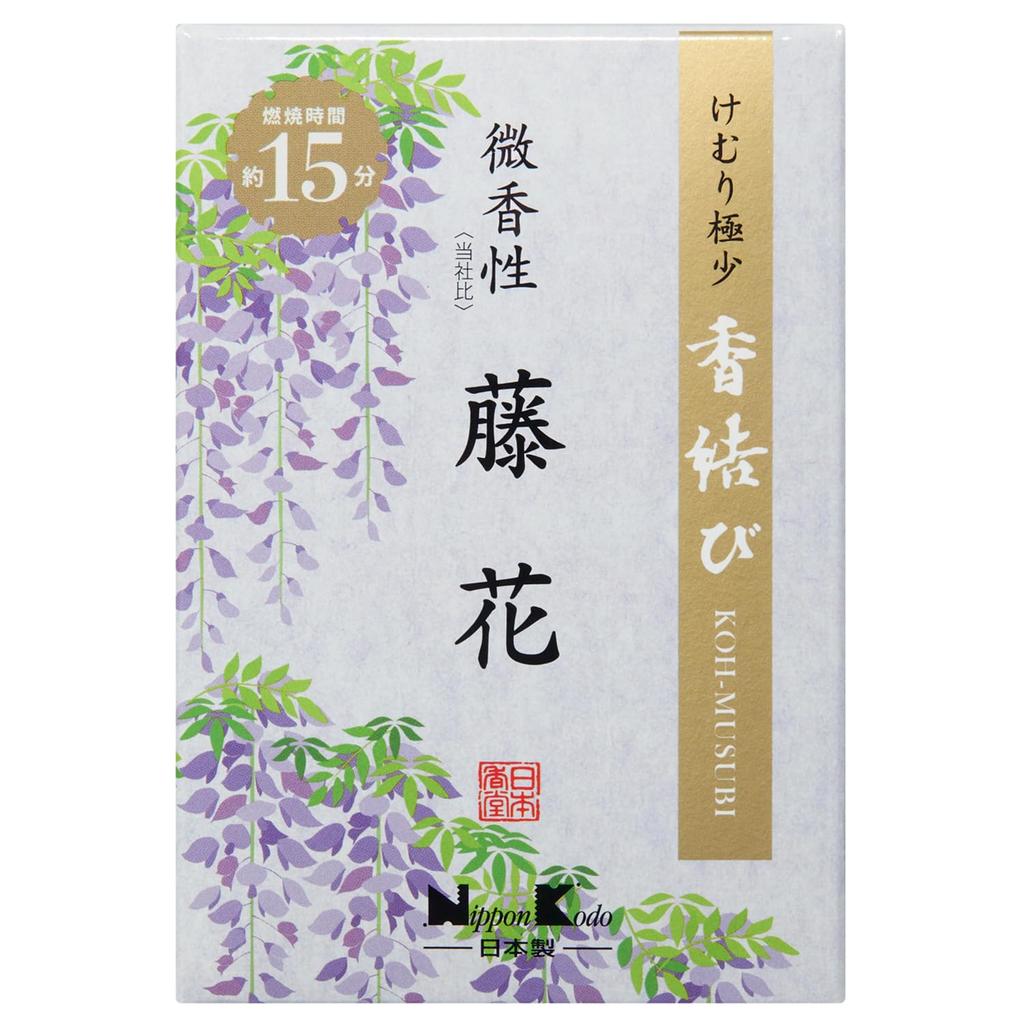 Nippon Kodo Incense Knot Slightly Scented Wisteria Mini 60g