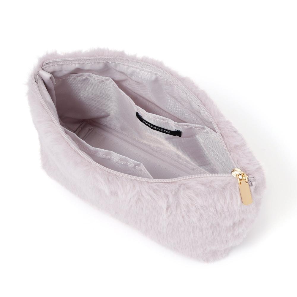 Franc Franc Eco Fur Pouch Pink L
