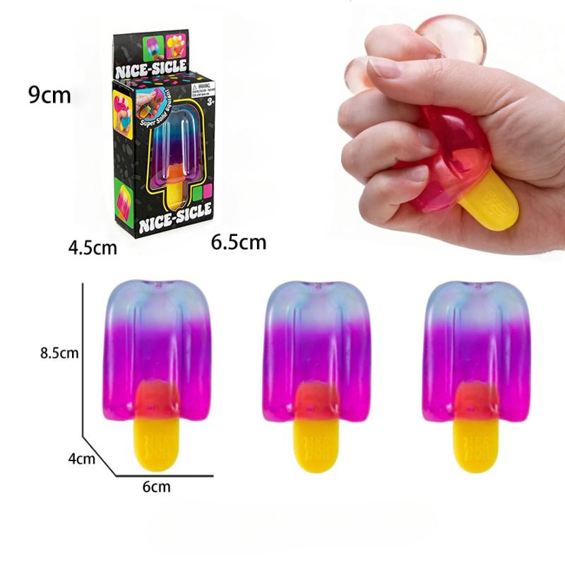 Sensory Nice-Sicle Stress Relief Cube Squeeze Object Ice Cream Twisting Toys