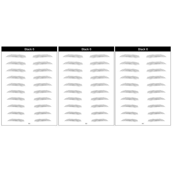 3Pcs 6D Lasting Natural Bionic Eyebrow Tattoo Eye Makeup Water Transfer Sticker