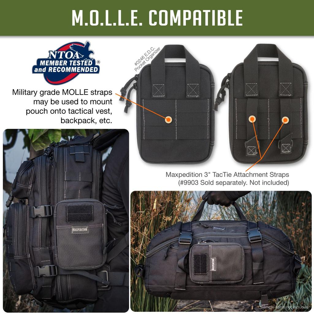 Maxpedition 0246B Pocket Black E.D.C. Organizer, [Used]