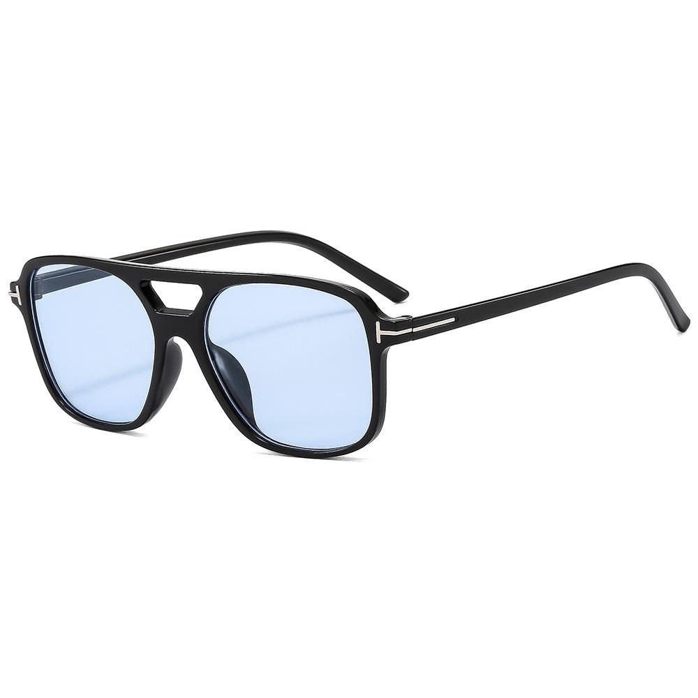 Vintage Oversized Sunglasses Women Retro Brand Big Frame Sun Glasses Female Black Yellow Ins Style Square Glasses