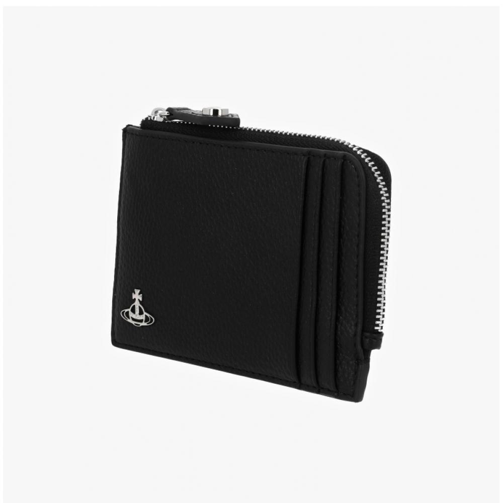 Vivienne Westwood 54020008u S000d N403 Vegan Bio Green Grain Zip Card Holder