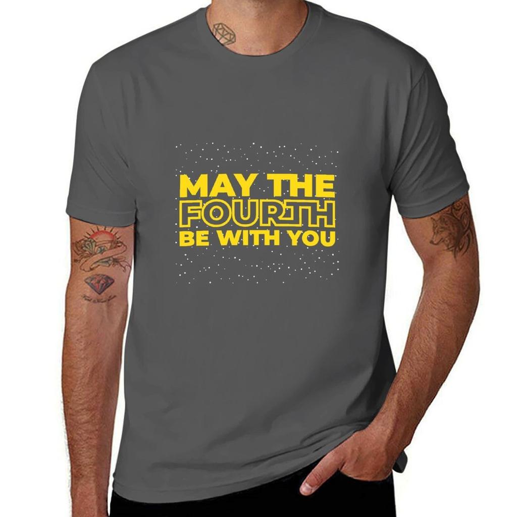 May the Fourth Be with You TShirt Simple Trendy Casual TShirt
