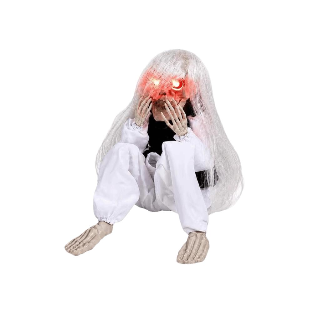 Eerie Sound Crying Skeleton Vibrating Motion Haunted House Decor Ghost Prop Bar Decoration