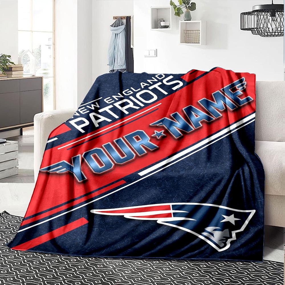 Name Individuell New England Patriots Druck Flanelldecke Hohe Qualität Warm Bequem Decke für Alle Jahreszeiten Perfekt für Geschenke Heimdekoration