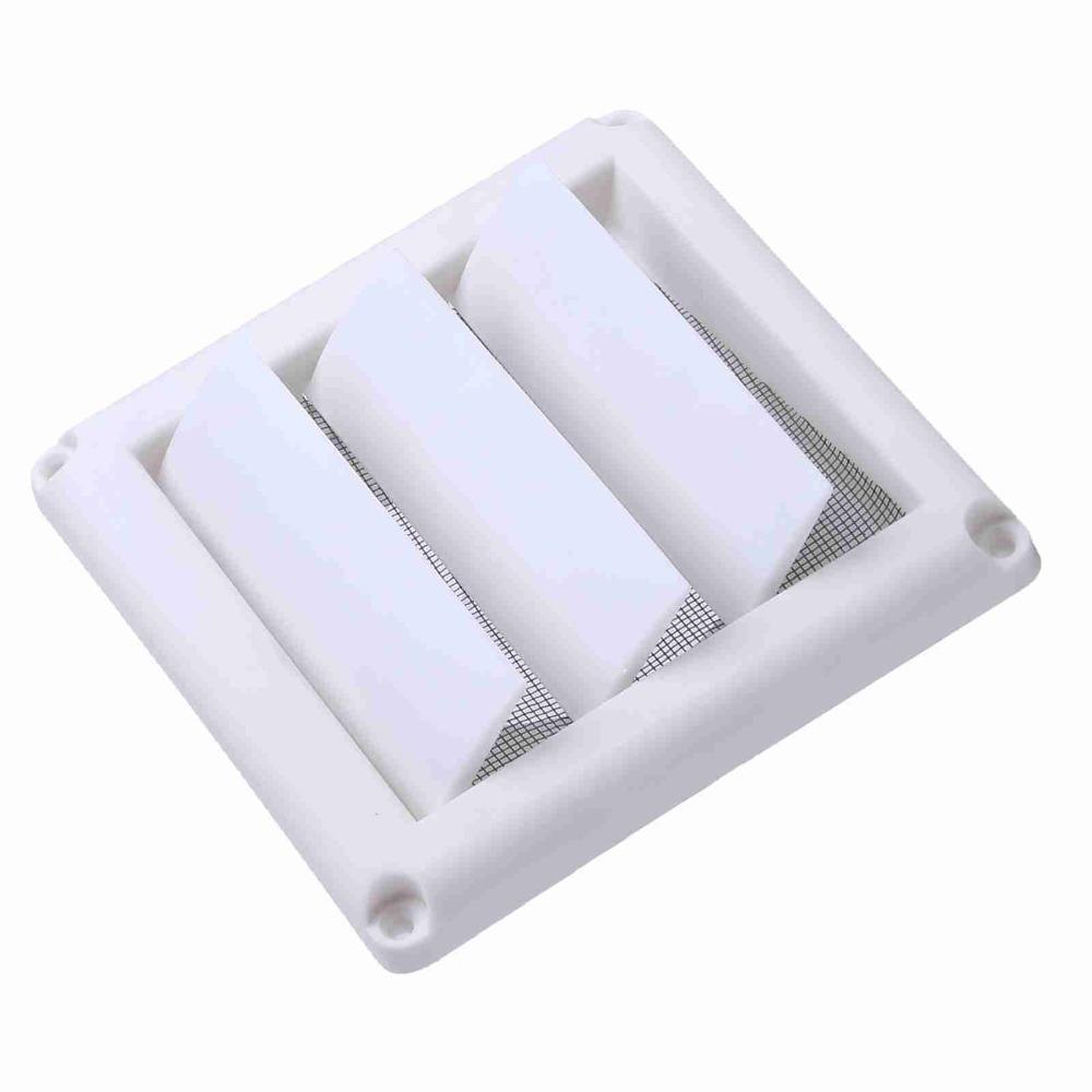 White Exhaust Vent Cover With Net Ventilation Grill Active Louver Dryer Outlet Cover  House Outside
